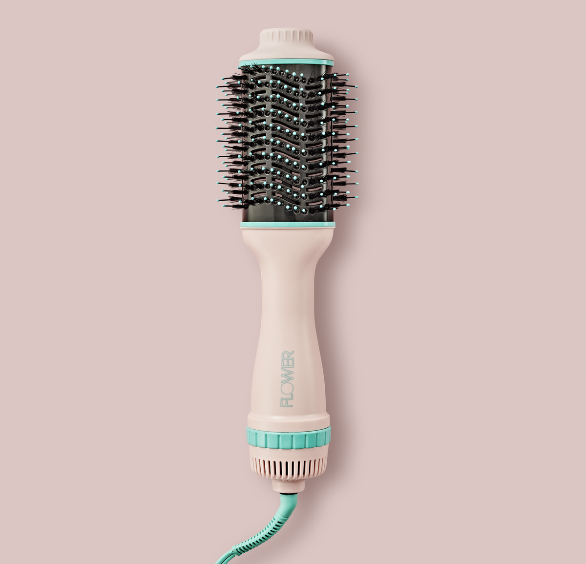 Floral Hot Air Styling Brush - Floral Print Flower Beauty Ceramic Hot Air Styling Brush - Professional  main image 4