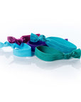 Vibrant - InStyler All Tied Up Hair Ties-Five ties amethyst, aqua, turquoise, emerald and ruby stacked  on white background