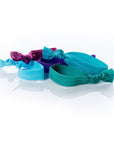 Vibrant - InStyler All Tied Up Hair Ties-Five ties in amethyst, aqua, turquoise, emerald and ruby laid on white background.