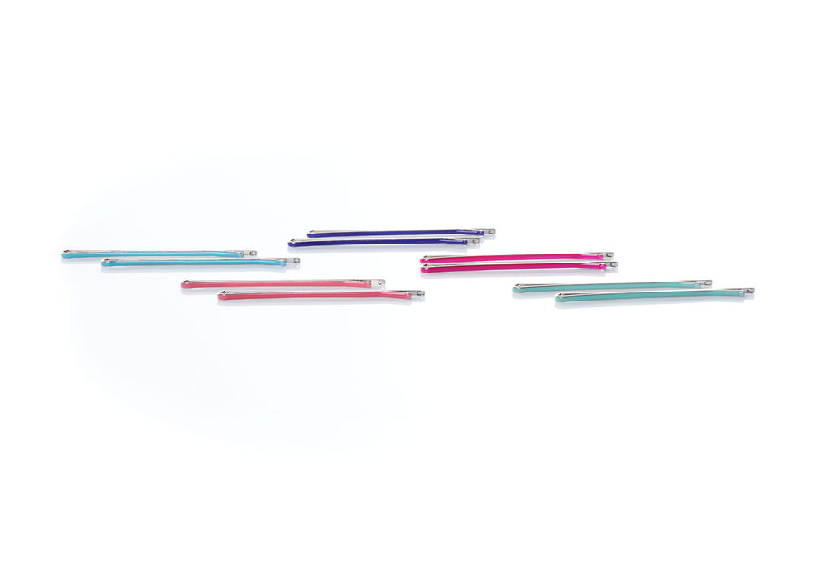 Fresh - InStyler Straight Pin It Up Bobby Pins-five vibrant colors paired on white background
