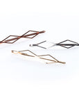 GeometricMetallics -  InStyler Geometric Pin It Up Bobby Pins-in gold, rose gold and gold metallics-top view