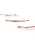 TeardropMetallics -  InStyler Teardrop Pin It Up Bobby Pins-side view of pins in gold, rose gold and gold metallics