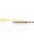 Hello Word Play Hair Pins-yellow Ciao and gold Bonjour-close view-InStyler