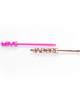 Love - Word Play Hair Pins-pink LOVE and gold Jadore side view-InStyler