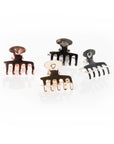 The Essentials - Mini Clips-4 claw clips in silver, gold, rose gold and black-InStyler