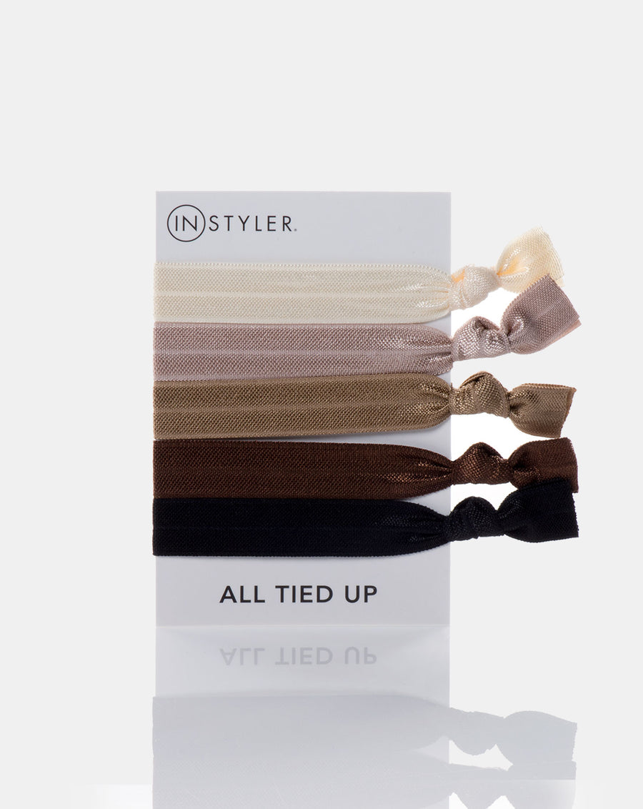 ALL TIED UP -Accessories- InStyler-Five ties in silk, caramel, toffee, chestnut and noir.