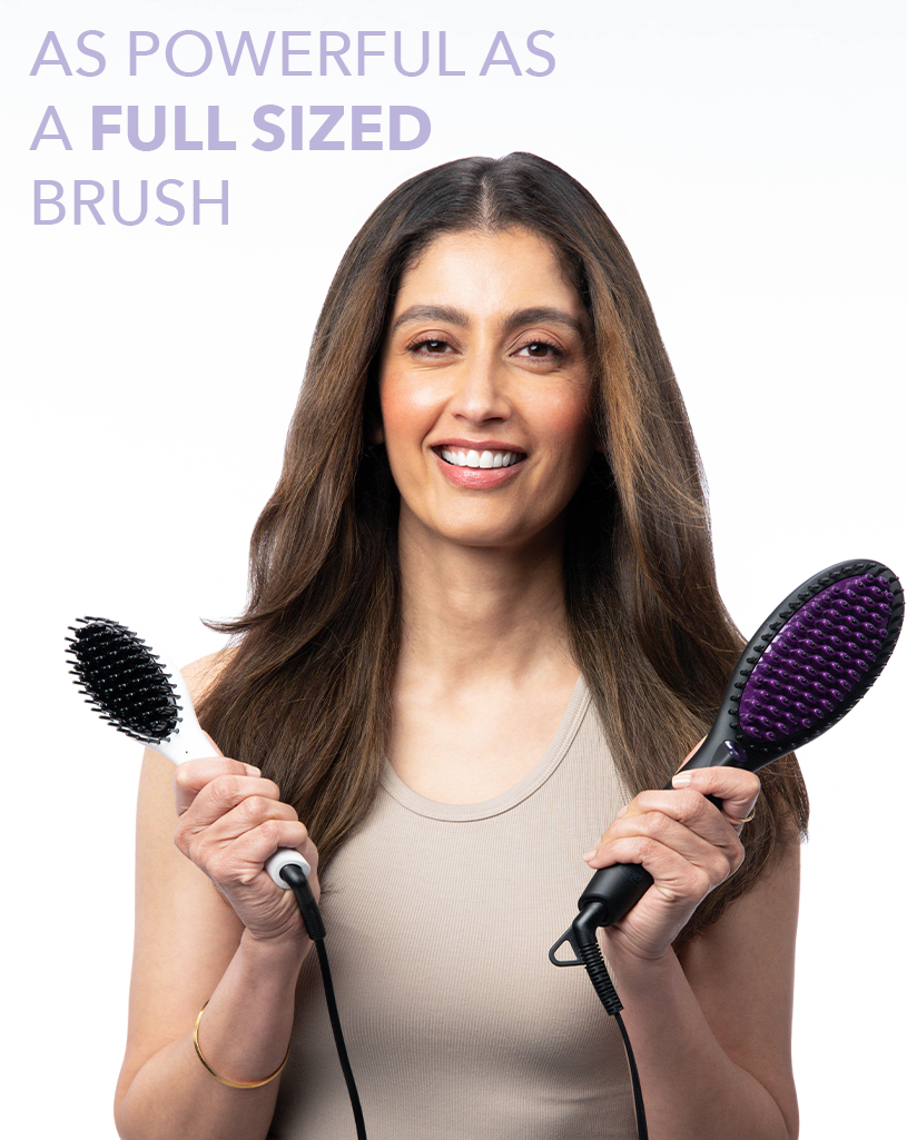 Straight Up Mini Ceramic Hair Straightening Brush by InStyler