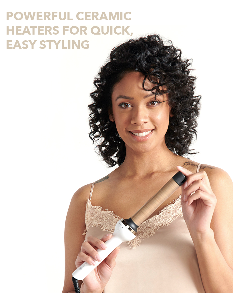 Ceramic hair top curling iron