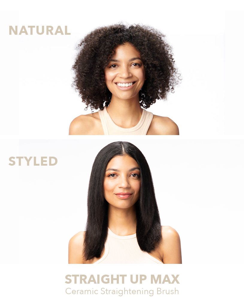 Straight up pro ceramic straightening brush deals